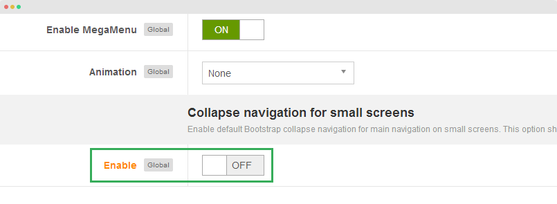 disable bootstrap navigation