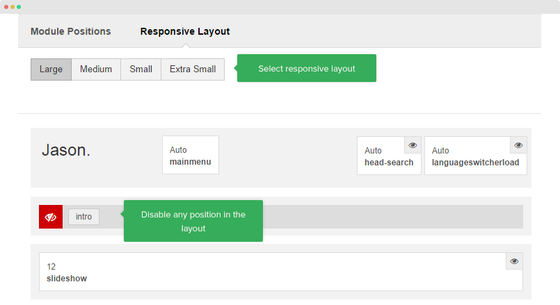 Configure responsive layout
