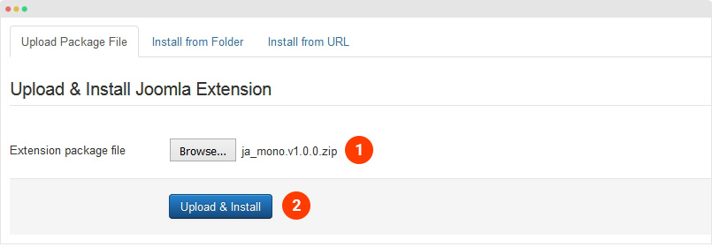 install JA Mono template