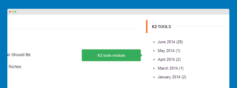 K2 tool module front-end
