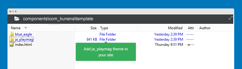 Kunena theme folder