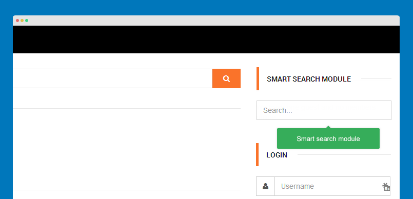 smart search module front-end