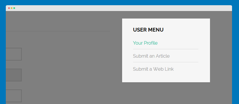 User Menu menu module