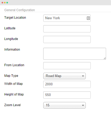 Google map general setting