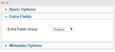 assign extra field group for category