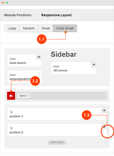 responsive layout configuration