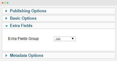 assign extra field group for category