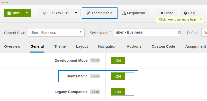 enable ThemeMagic