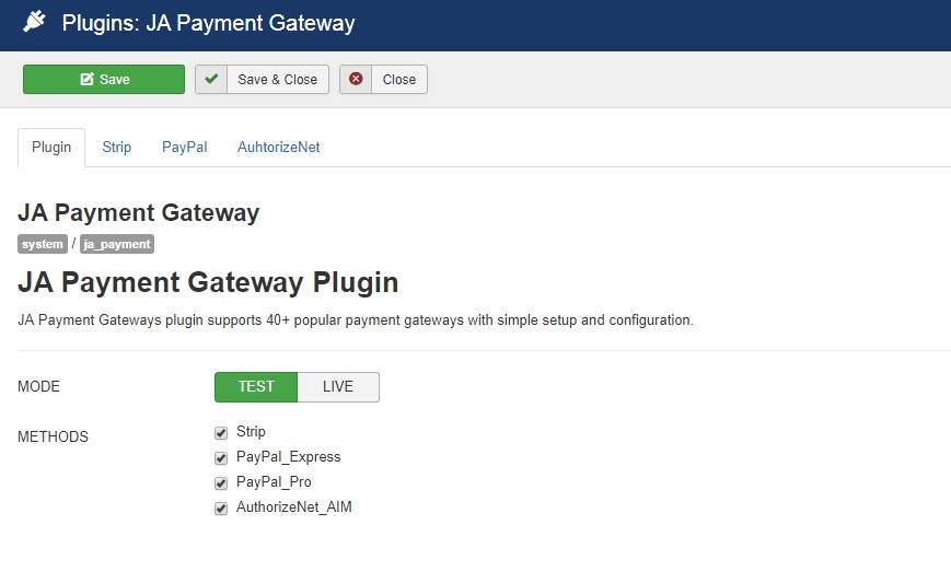 dt donate payment gateways configuration