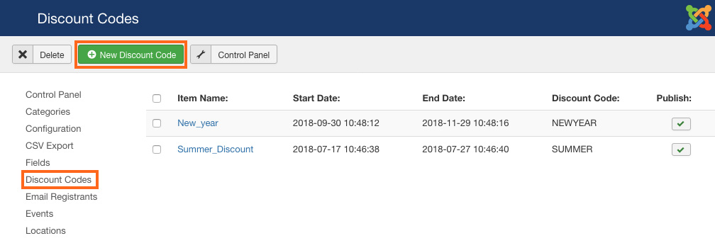 discont settings dt register