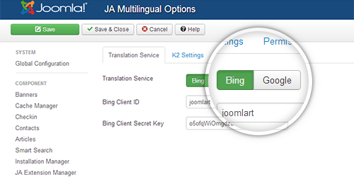 Ja Multilingual Joomla Translation Extension Joomlart