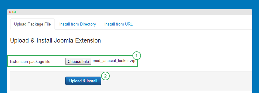 Install JA Social locker module