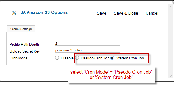 JA Amazon S3 component documentation | JoomlArt