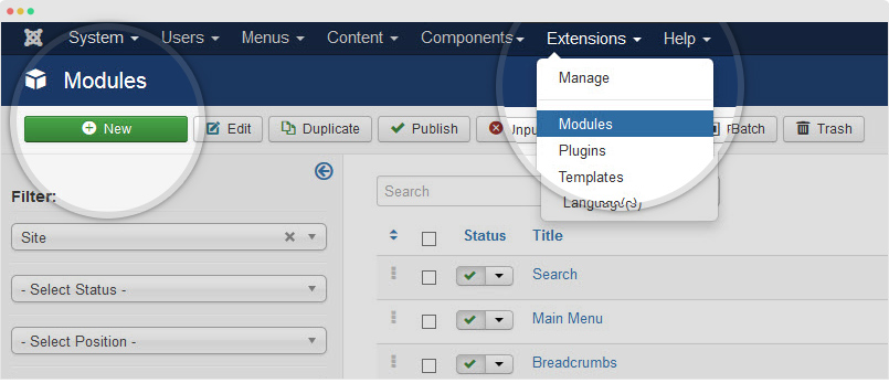 create new joomla module