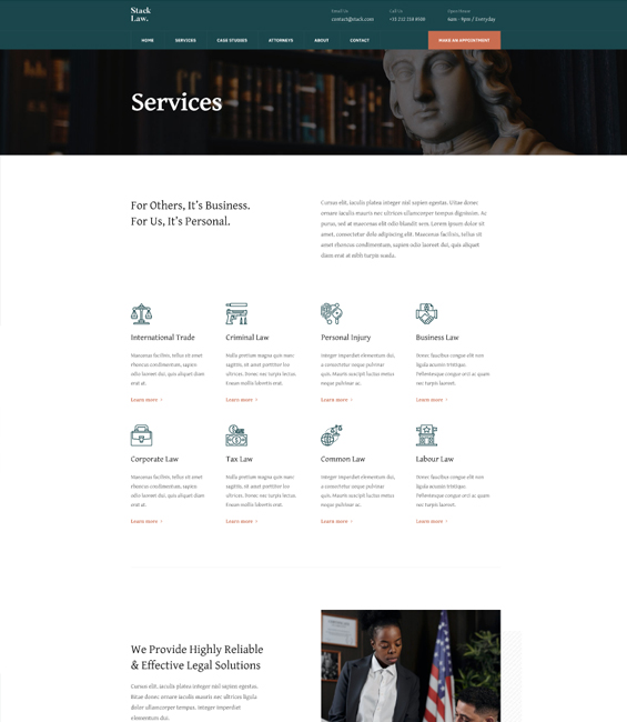Legal services Joomla template