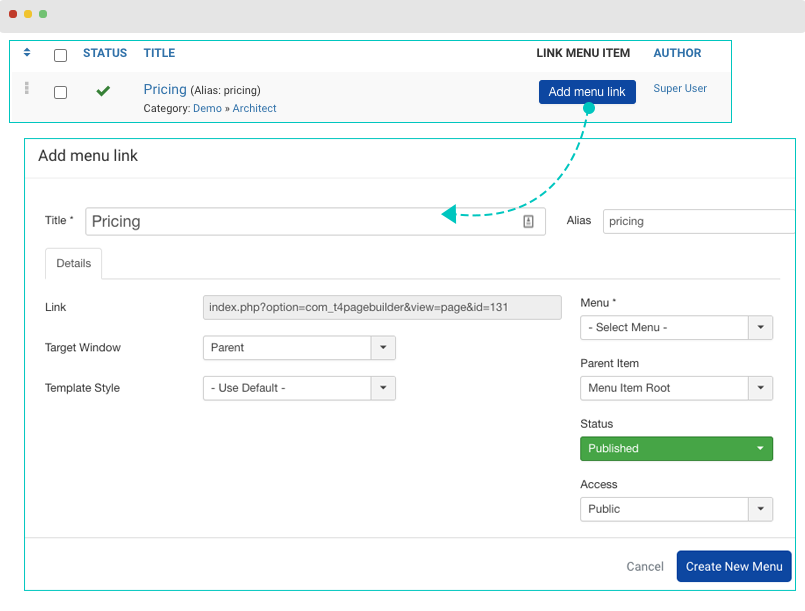 t4 joomla page builder category