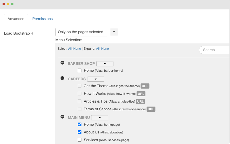 T4 Page builder global configurations