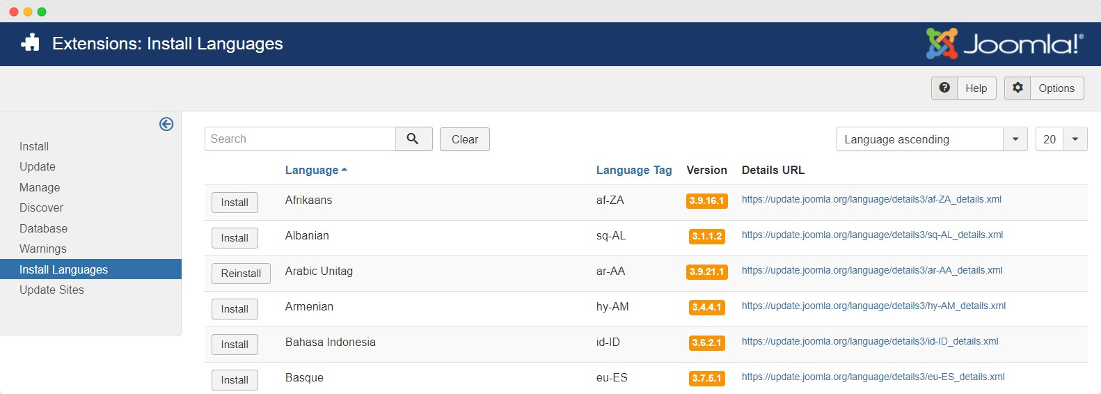 t4 builder joomla template multilingual settings