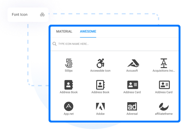 joomla page builder font icon element